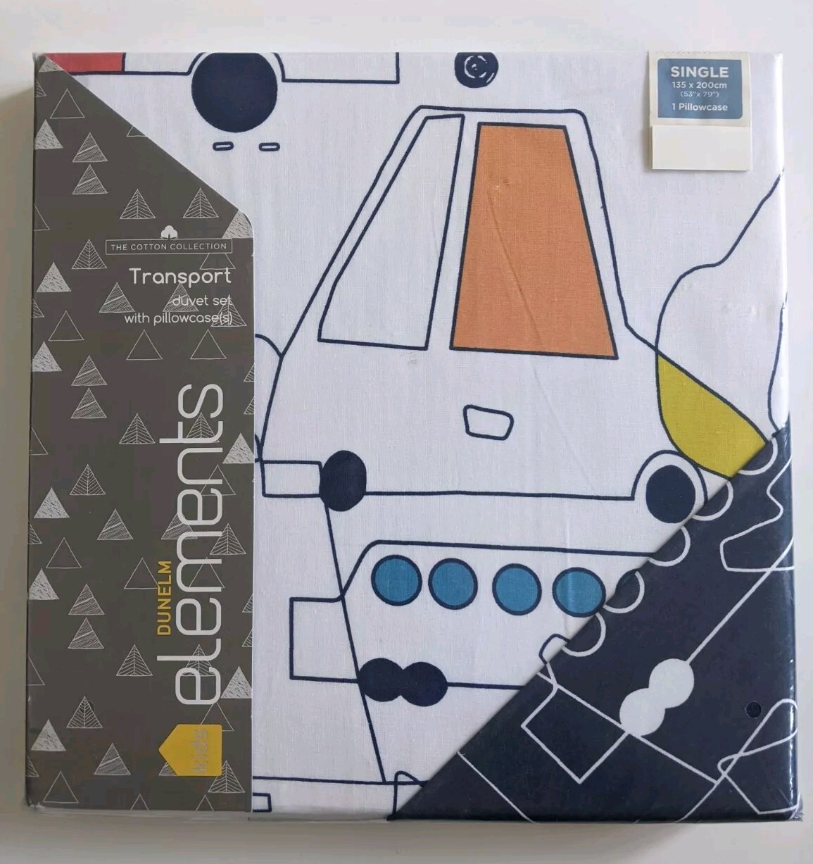 Duvet Cover Set Single 135x200cm; 1 Pillowcase; Transport; Printed; Reversible