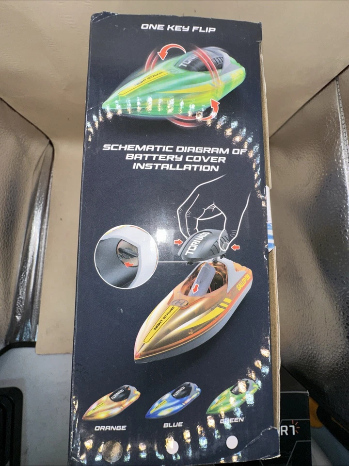 NEW Gallop High-Speed RC TORNADO Boat w LED Light Remote Control ORANGE 14+ - Image 4 of 4