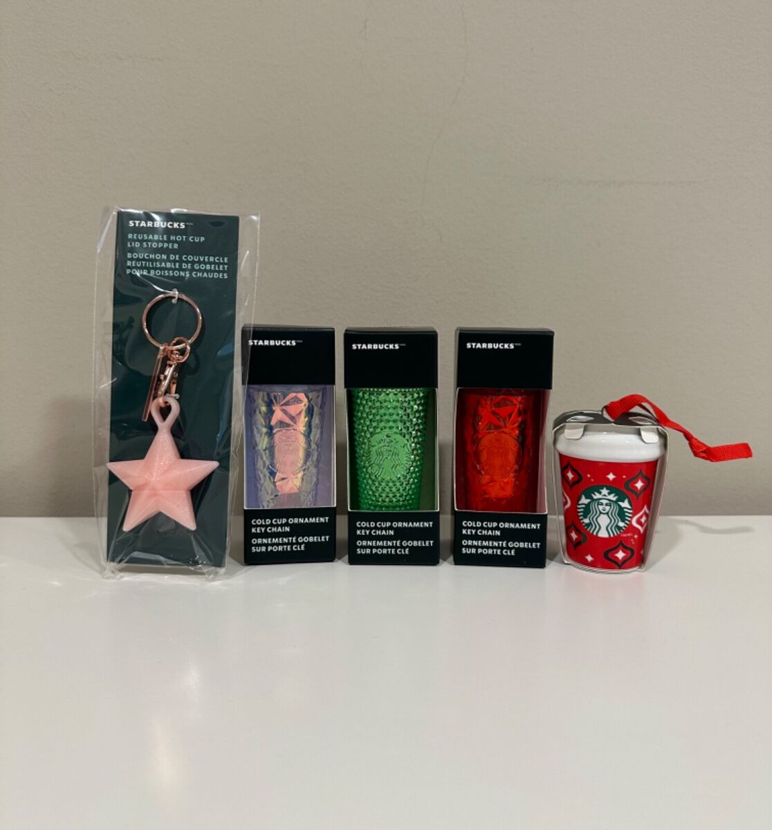 Starbucks 2023 Holiday Keychain Ornaments Studded Prism Starbucks 2023 Holiday Keychain Ornaments Studded Prism