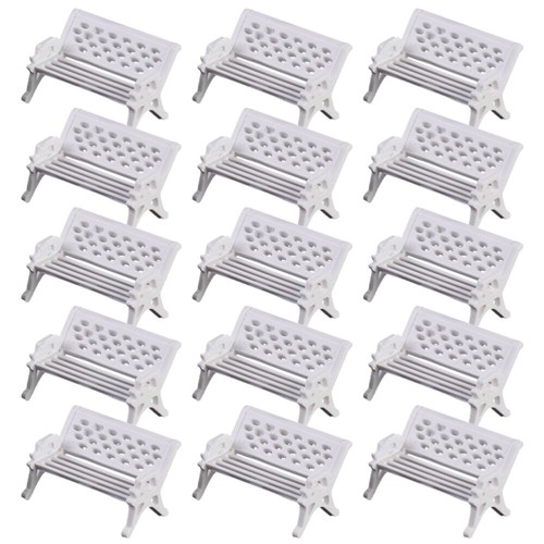 20 Pcs Gartenbank Miniatur Parkbank Mini-Gartenbank Parkstuhl Dekoration - Bild 7 von 12