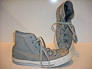 converse high mujer plata