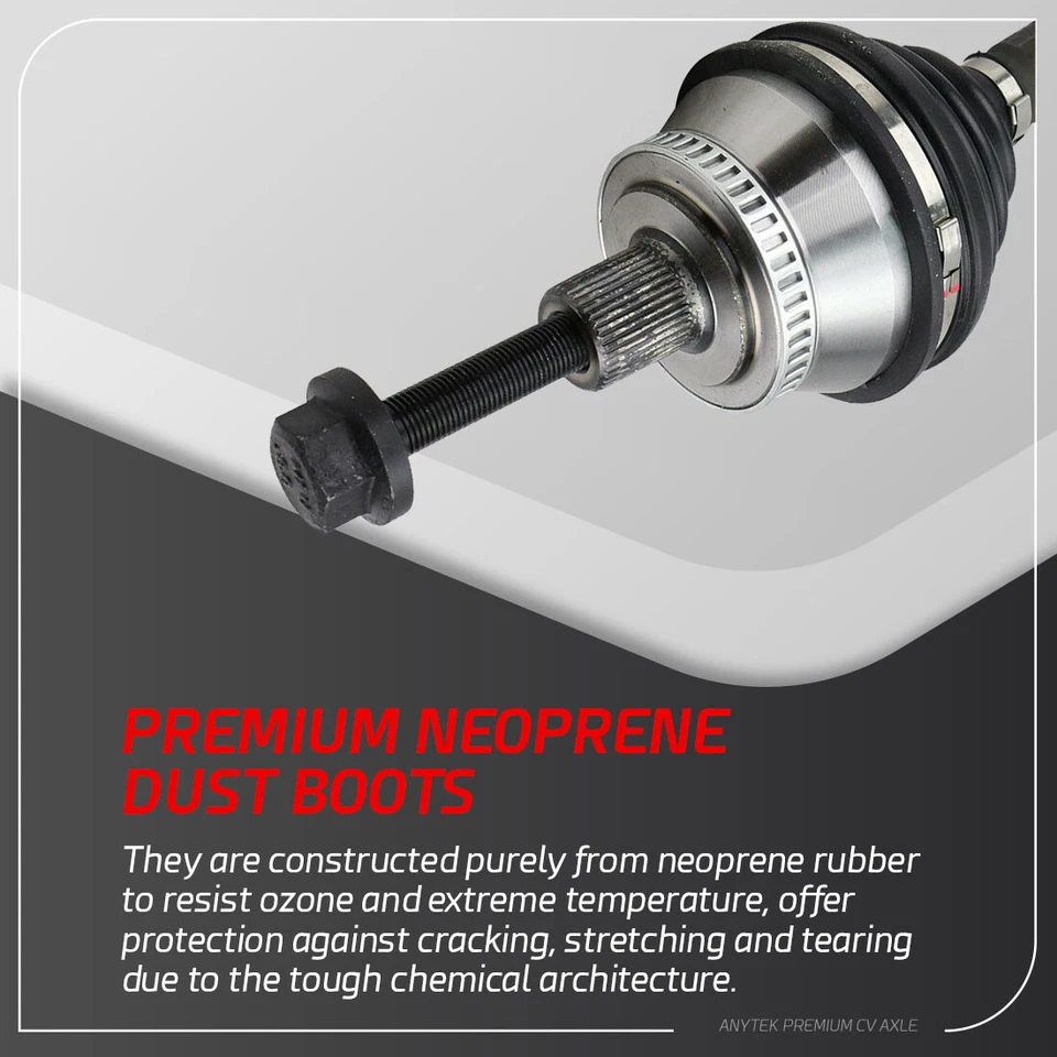 Par de ejes delanteros CV para Audi A6 1999-2004 1998-2001 A6 Quattro V6 automático Foto 3 de 4