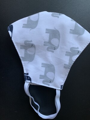 Reusable Face Mask Triple Layer Handmade Washable Cloth Elephants | eBay