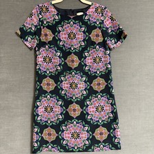 J Crew Dress 2 Petite Pink Floral Mod Retro 60s Career Shift Work Business Chic