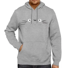 Totoro Face Cute Ghibli Anime Pullover Hoodie Sweater Custom Print My Neighbor