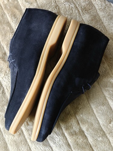 Eleventy Yacht Loafers Suede Shoes Walk EU 45 UK 11 US 12 Navy Blue Open Summer - Picture 4 of 9