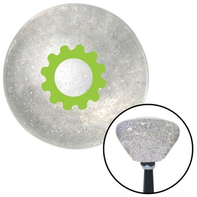 Green Solid Gear Clear Retro Metal Flake Shift Knob w/ M16x1.5 Insert Shifter