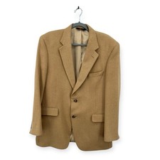 Jos A Bank 100 Camel Hair Blazer Men s 43R Tan Sport Coat Classic Fit