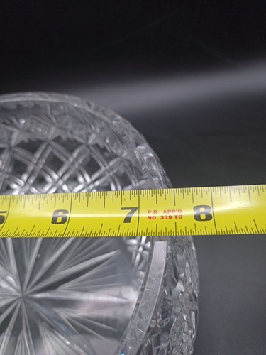 Runde Schüssel Bleischliff Kristall, 7,5” Durchmesser, 3,5” hoch, 3 Pfund 5 Unzen - Bild 10 von 12