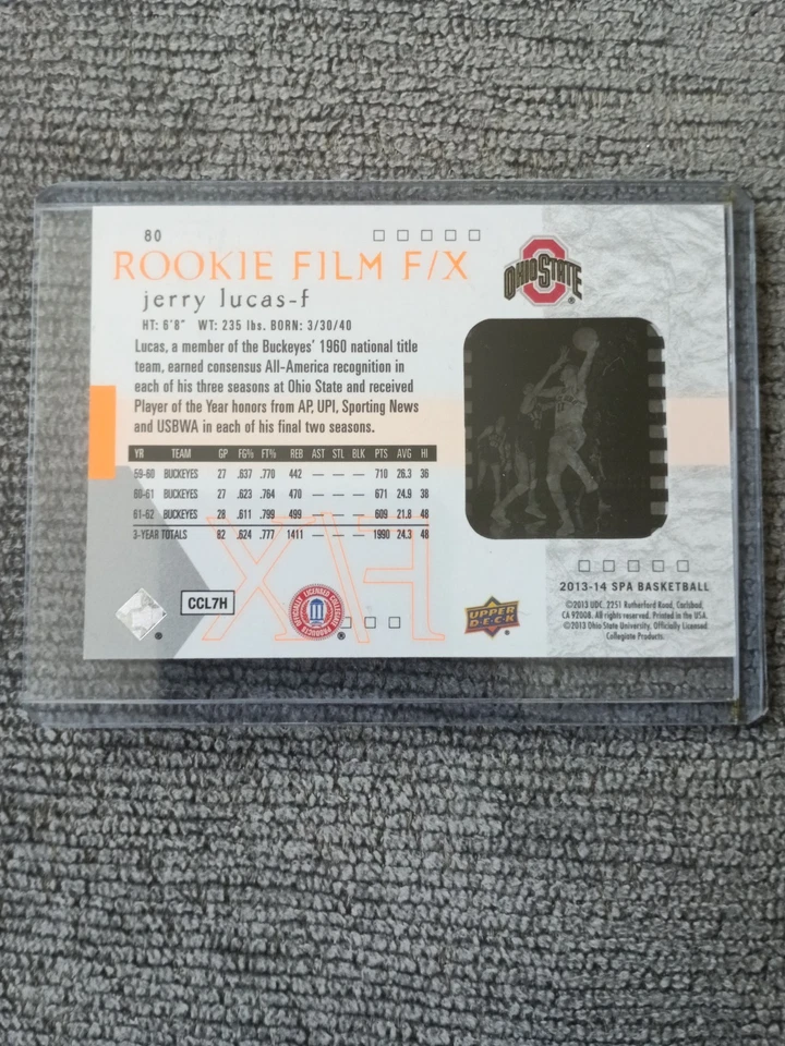 2013-14 SP Authentic Fx Jerry Lucas #80 Film - Image 2 of 2