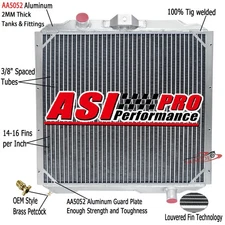 4 Row Aluminum Radiator For 1992-2006 AM General Hummer H1 6.5L V8 Diesel Engine