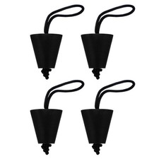 4Pcs Universal Kayak Scupper Plug Kit 3/4" to 1.5" Scupper Holes Black