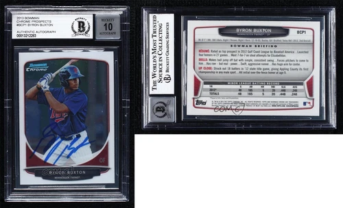 BAS 2013 Bowman Prospects Chrome Byron Buxton #BCP1 Authentic Auto
