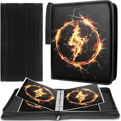 Jumbo Card Binder Compatible with Pokemon XL Jumbo Cards, 100 Pockets Zip  Tradin | eBay