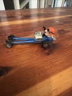 Vintage 1971 Mattel Hot Wheels Redline Blue Farbs Hy Gear Dragster Car VG