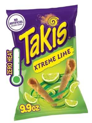 🟢 New Limited Edition Takis XTREME LIME Zero Heat Tortilla Chips