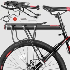 50KG Max Steel Rear Bicycle Pannier Rack Carrier Bag Luggage Cycle Mountain Bike