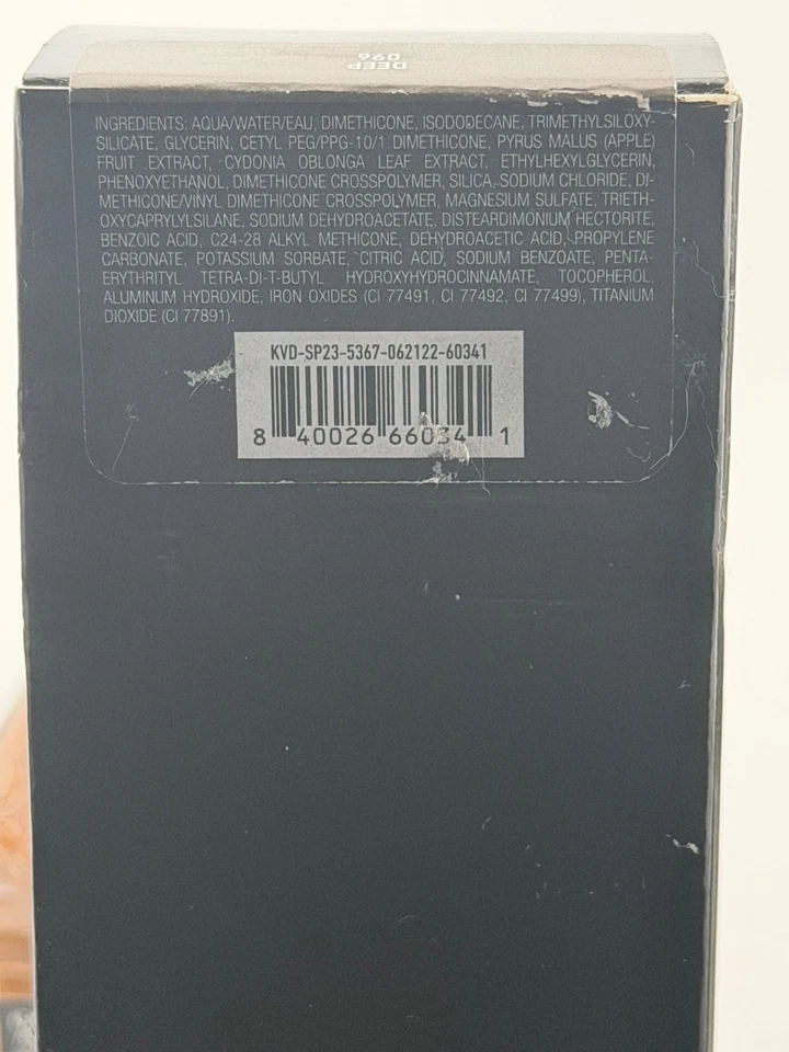 KVD Kay Von D Good Apple Serum Foundation Deep 096 Full Coverage 30ml NEW - Image 4 of 4