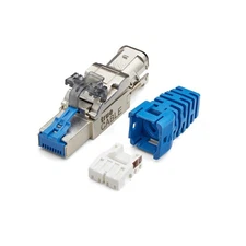 TRUE CABLE Cat6A Shielded RJ45 Modular Connector, Toolless, TAA, 12-Pack