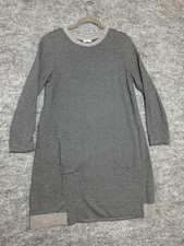 J Jill Sweater Dress Womens Medium Striped Pocket Knit Pullover Casual