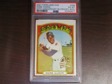 1972 Topps Baseball #299 Hank Aaron 2021 Heritage 50th Buyback PSA 6 (OC) POP 1