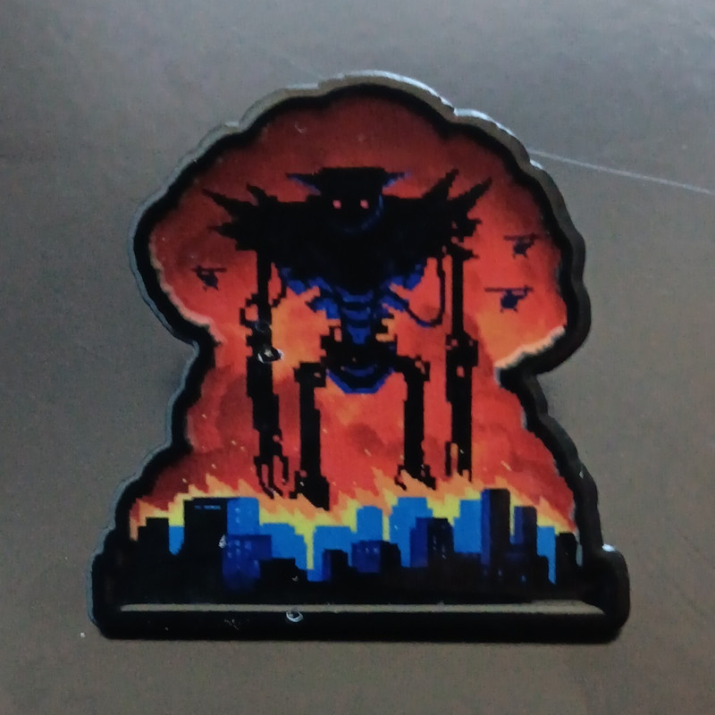 Green Dot Labs, Final Boss Pin. Manufacturer's Imperfection!