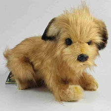 Hansa Norfolk Terrier Puppy Plush Dog - Lifelike Stuffed Animal Vintage NWT