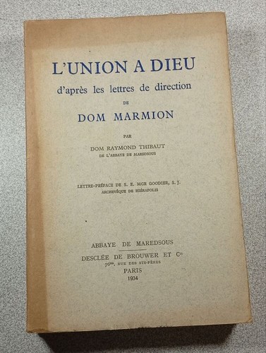 UNION zu Gott Nach Den Buchstaben Lenkgetriebe Dom Marmion Guter Zustand