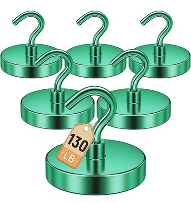 130LB Heavy Duty Magnetic Hooks Strong Neodymium Magnet Hanger for Kitchen Cruis