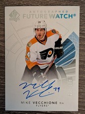 2017-18 SP Authentic Future Watch Autographed Mike Vecchione Hockey Card /999