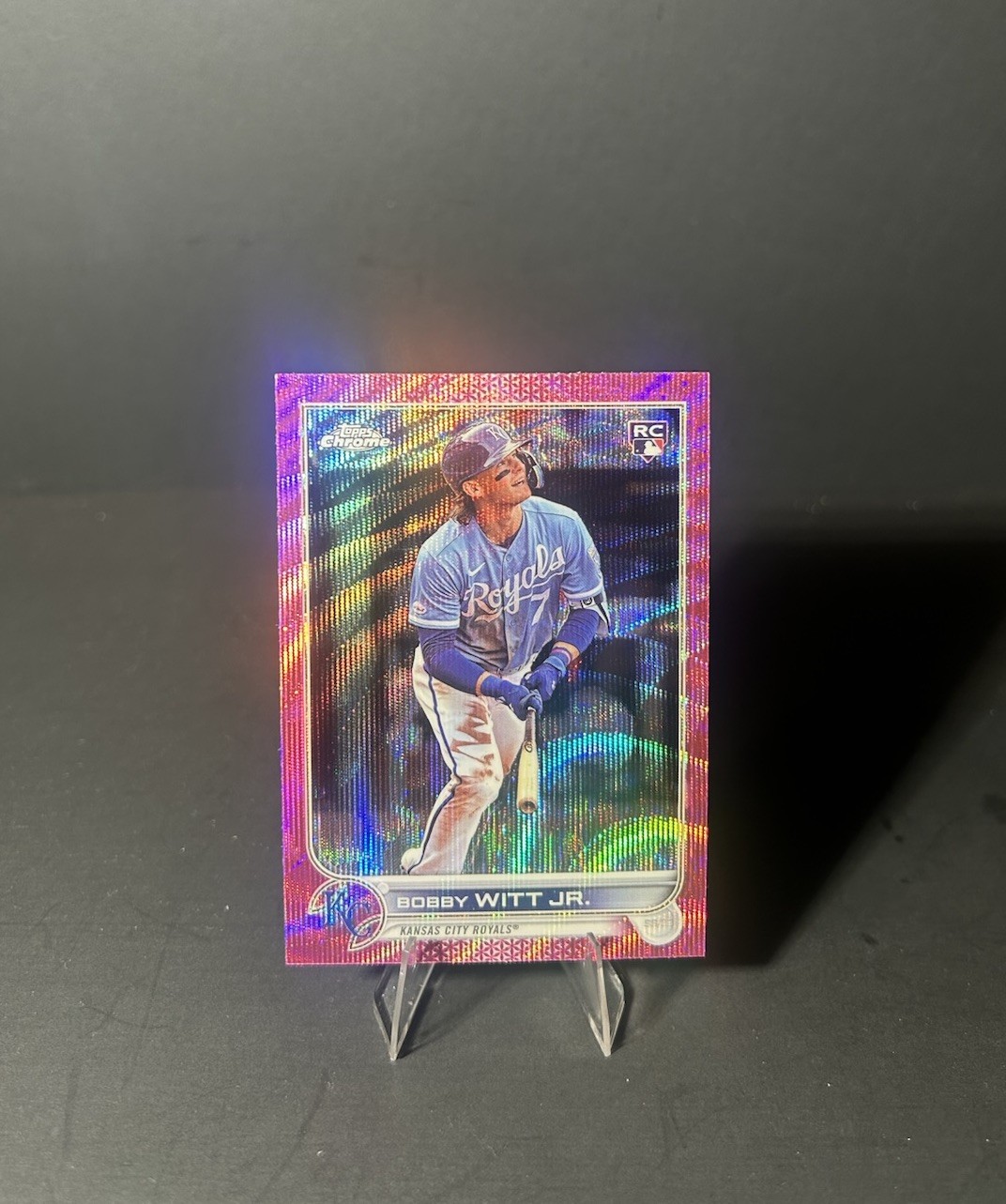 2022 Topps Chrome Update Bobby Witt Jr Rookie Pink Wave Refractor #USC35