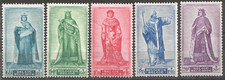Timbres Belgique - 1947: YT n° 751/755 ;  Mi n°793/797 - Neufs** (MNH)