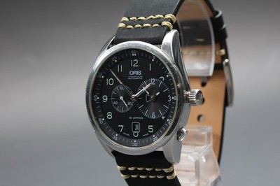ORIS Worldtimer 7513 Automatic Small Seconds 40mm Black Dial Date Men's Watch