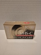 Maxwell HGX Gold Premium High Grade Camcorder Video Tape VHS-C TC-30 SEALED