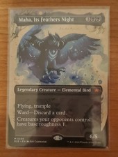 Maha, Its Feathers Night (Borderless) Bloomburrow Regular for sale