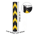 31" Rubber L-Shape Corner Guard with Reflective Yellow Strip For Garage 4 Packs — photo 7