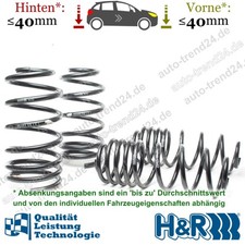 H&R Tieferlegungsfedern 40mm u.a.: VW New Beetle 1C1, 9C1, Bj. 1998-2010