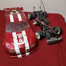 Vintage Tamiya TA03F-S 1/10 Scale FPR Carbon Chassis TESTED WORKS WITH VIDEO