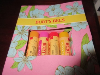 Burt s Bees Beeswax Bounty Just Picked 4 Ct Lip Balm Set New In Box