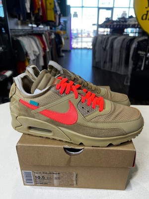 Size 10.5 - Nike Air Max 90 x OFF-WHITE Desert Ore 2019 PRE-OWNED