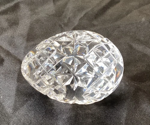 Waterford Crystal Egg Shaped Paperweight Vintage.