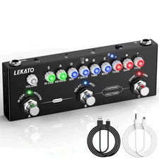 LEKATO Rechargeable Multi Effects Guitar Pedal 9Amp 8IR CAB,Record Bluetooth 5.0