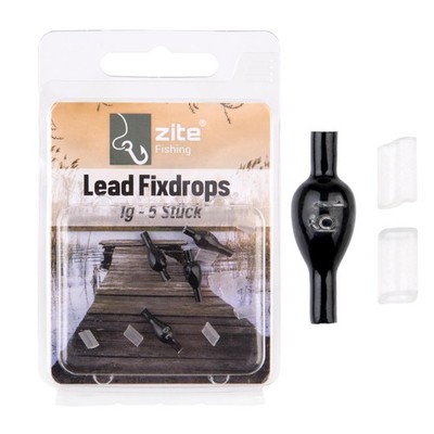 Fishing Fix Drops Forellenbleie mit SilikonFeststeller | 5erPack Gewichte 0,5...