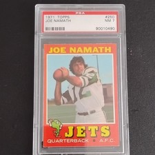 Topps 1971 Joe Namath #250 Set Break PSA 7.