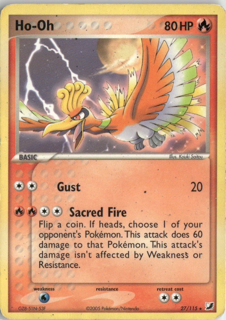 Pokemon Ho-Oh Rare Unseen Forces 2005 27/115 HP
