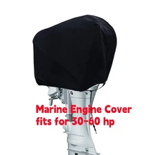 Boat Outboard Motor Engine Storage waterproof Canvas Cover fit 30-60 HP