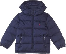 Polo Ralph Lauren Boys Jacket Winter Down Hooded Little Kids Size 5, 6 Navy
