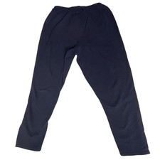 VTG Hanes Her Way Pants Womens Large Navy Fleece Sweatpants Elastic Waist Lounge