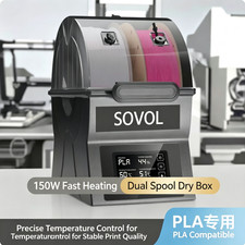 Sovol SH02 3D Filament Dryer Dual Spool 150W Fast Heating Moisture proof Dry Box
