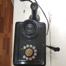 Autentyczny antyczny dzwonek Automatyczna ściana obrotowa Czarny metal Telefon